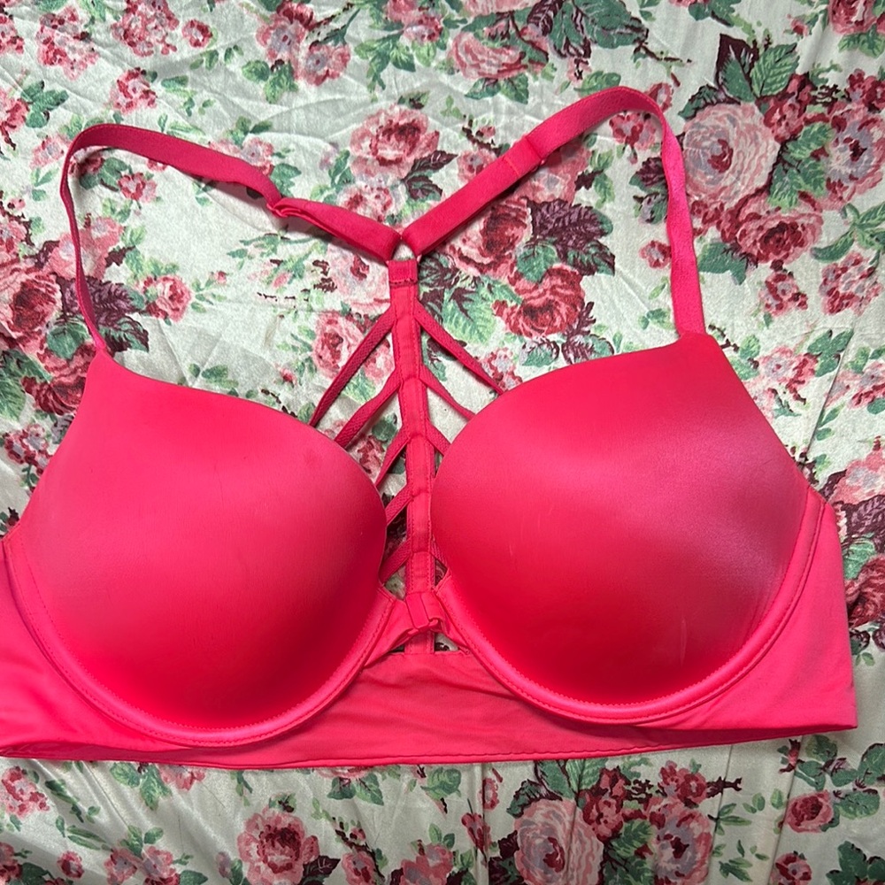 Victoria's Secret Pink Strappy Bra with Cage Design